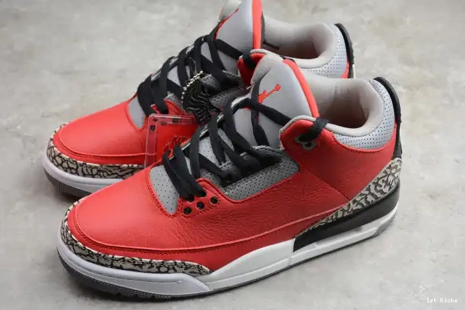 1st Kicks Air Red Jordan 3 Cement CK5692-600 0612